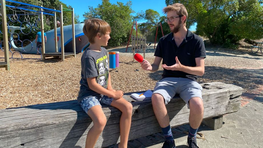 Alex gets interviewed for the local paper